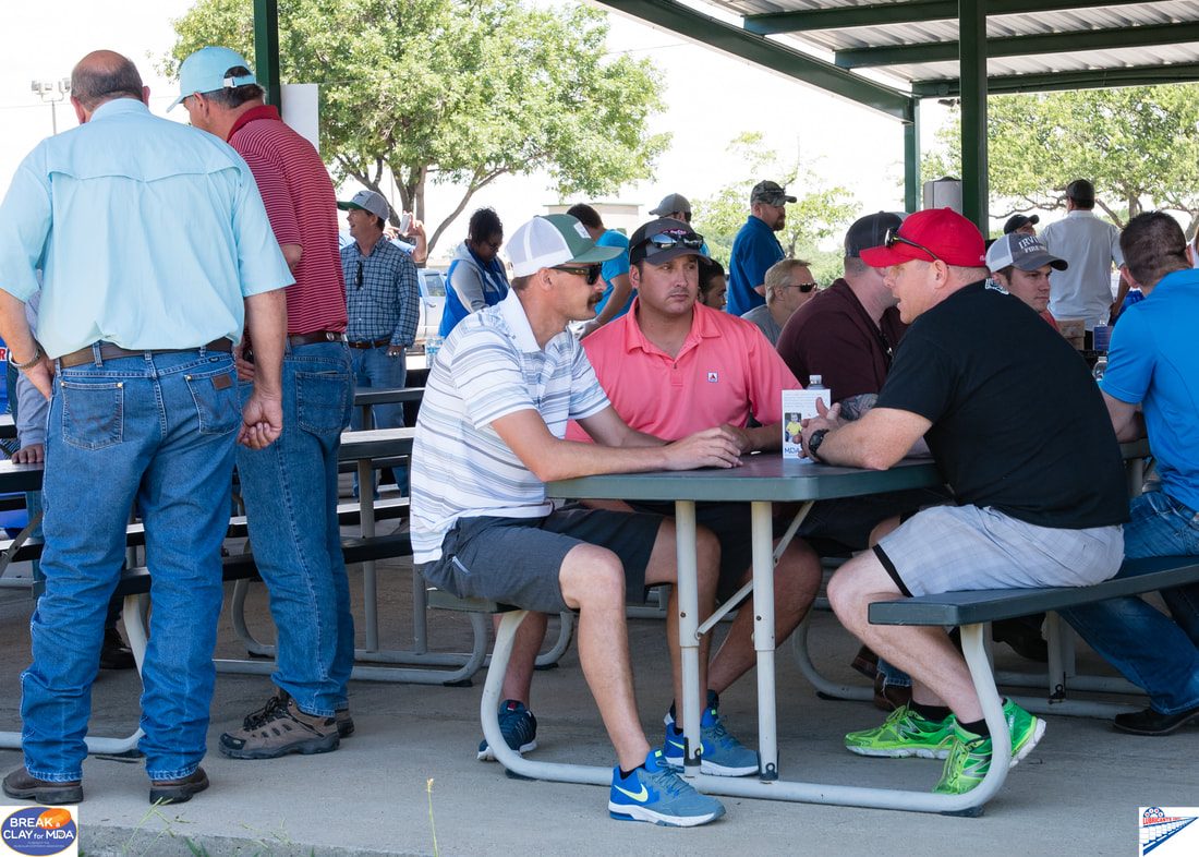 Shooters at the Break a Clay for MDA 2017 sporting clays event